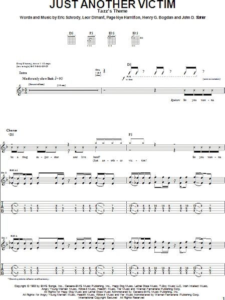 Just Another Victim - Guitar TAB, New, Main