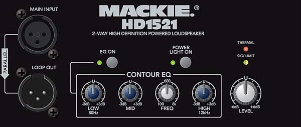 Mackie HD1521 2-Way 15" Powered Loudspeaker, Panel Detail
