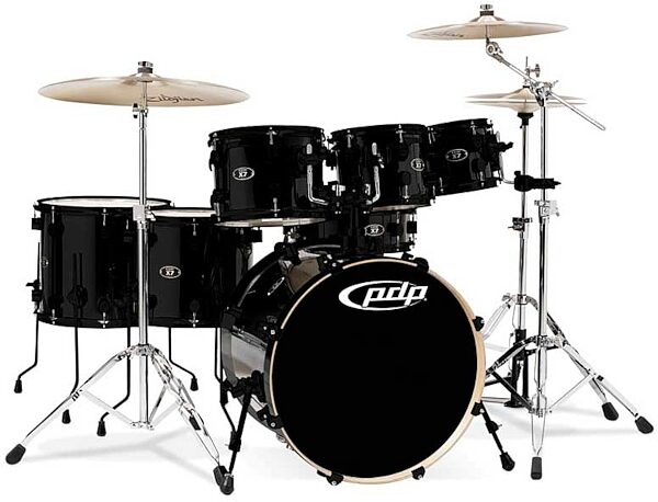 Pacific Drums X7 Maple Series 7-Piece Wrap Drum Shell Kit, Blackout