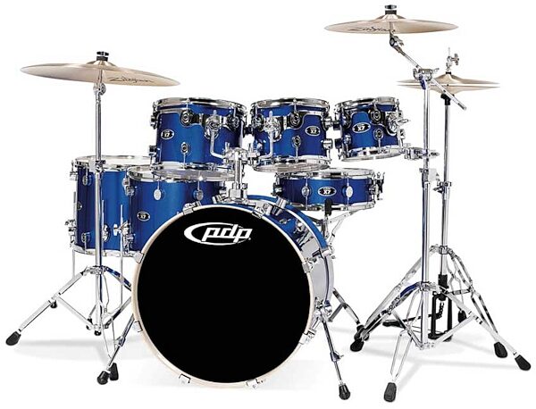 Pacific Drums X7 Maple Series 7-Piece Wrap Drum Shell Kit, Midnight Blue