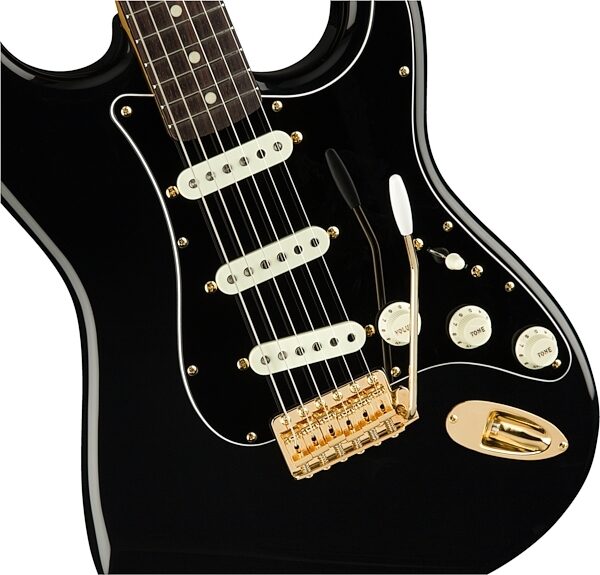 Fender Limited Edition Made In Japan Midnight Stratocaster Electric Guitar (with Gig Bag), Action Position Back