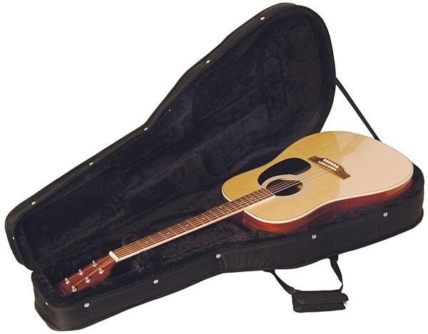 On-Stage GPCA5550B Poly-Foam Acoustic Guitar Case, Angle