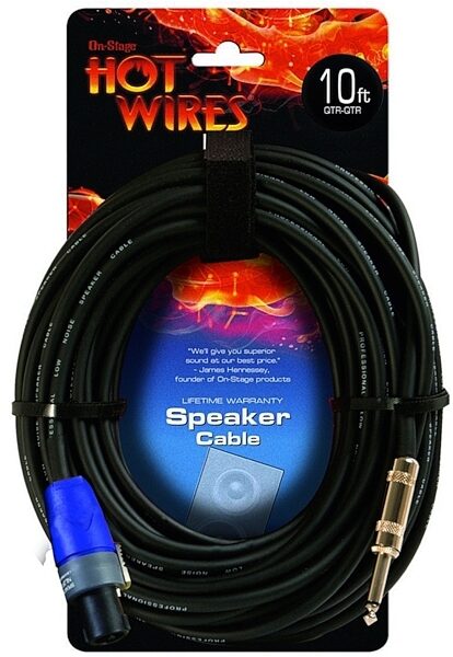 Hot Wires Speakon to 1/4" Speaker Cable, 10 foot, Main