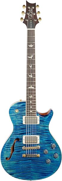 PRS Paul Reed Smith Singlecut McCarty 594 Semi-Hollowbody 10 Top Pattern Vintage Neck Electric Guitar (with Case), Action Position Back