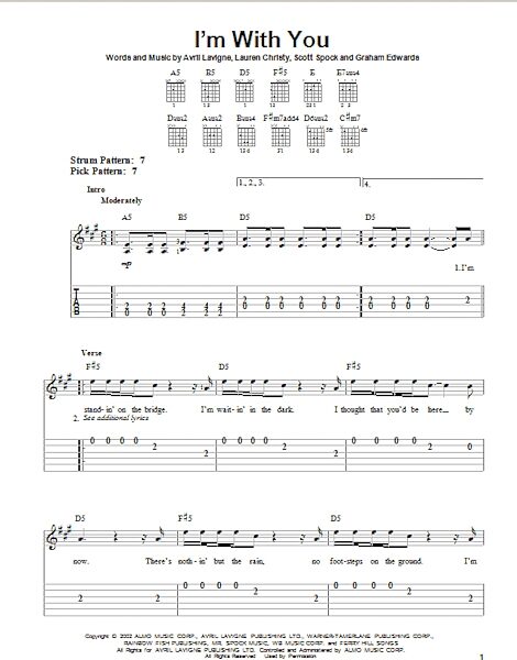 I'm With You - Easy Guitar with TAB, New, Main