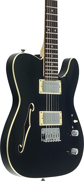 Michael Kelly 58 Thinline Electric Guitar, Gloss Black, Action Position Back