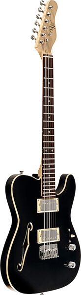Michael Kelly 58 Thinline Electric Guitar, Gloss Black, Action Position Back