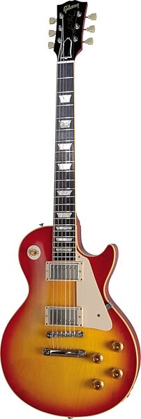 Gibson Custom Shop Historic 1958 Les Paul Plain Top VOS Electric Guitar (with Case), Washed Cherry