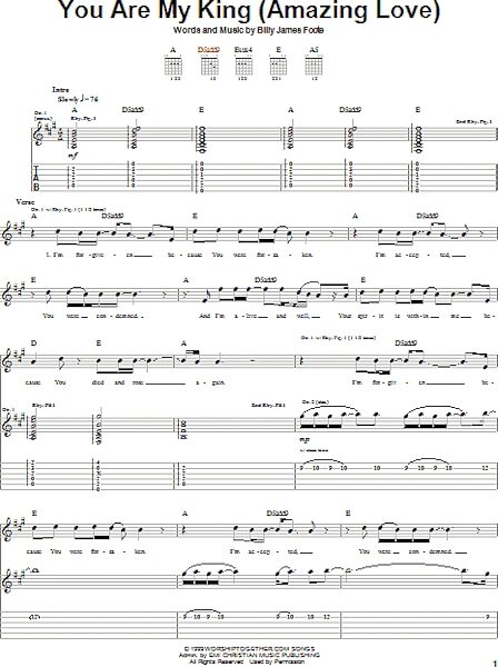 You Are My King (Amazing Love) - Guitar TAB, New, Main