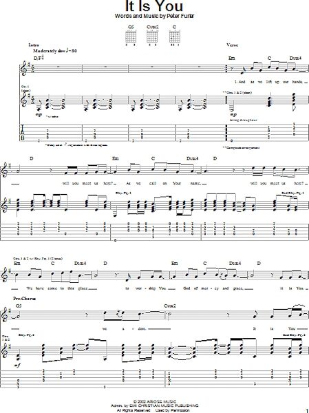 It Is You - Guitar TAB, New, Main