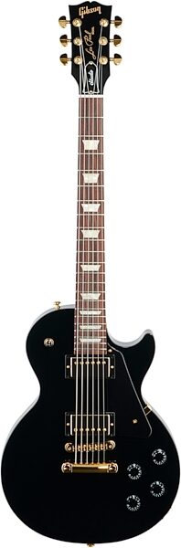Gibson Exclusive Les Paul Studio Electric Guitar (with Soft Case), Ebony with Gold Hardware, Scratch and Dent, Action Position Back