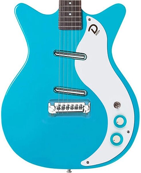 Danelectro '59 MOD NOS Electric Guitar, Baby Come Back Blue, Action Position Back