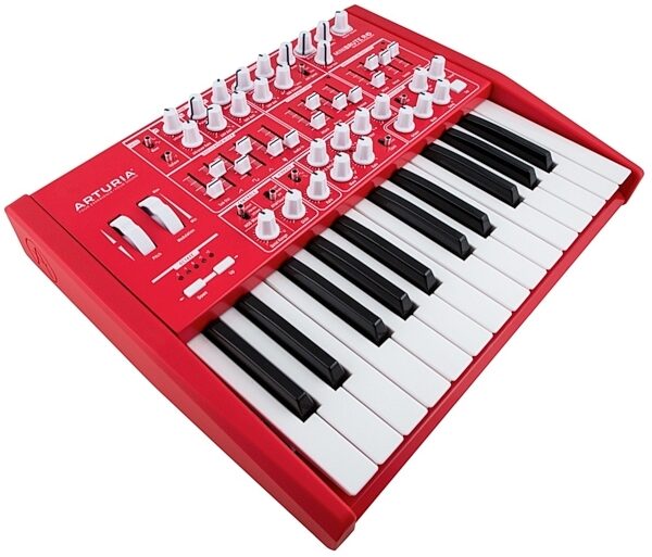 Arturia MiniBrute Red Analog Synthesizer Keyboard, Angle