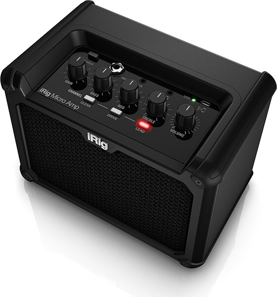 IK Multimedia iRig Micro Amp Guitar Amplifier, Action Position Headstock