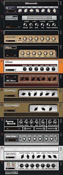 Native Instruments Guitar Rig Software Edition (Macintosh and Windows), Guitar Rig Amps