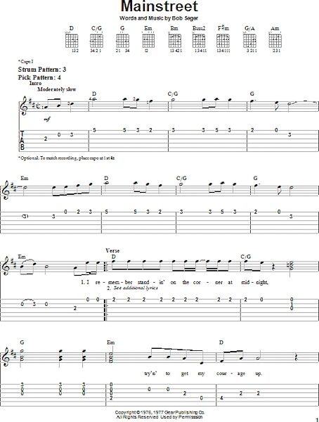 Mainstreet - Easy Guitar with TAB, New, Main