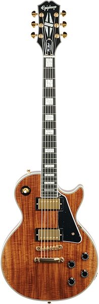 Epiphone Les Paul Custom Koa Electric Guitar, Natural, Blemished, Action Position Back