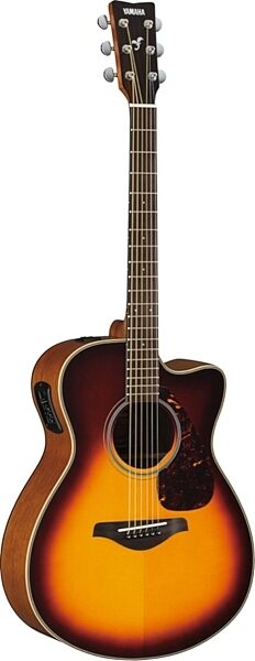 Yamaha FSX700SC Grand Concert Acoustic-Electric Guitar, Brown Burst