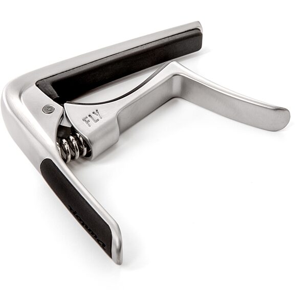 Dunlop 63 Trigger Fly Curved Capo, Satin Chrome, Action Position Back