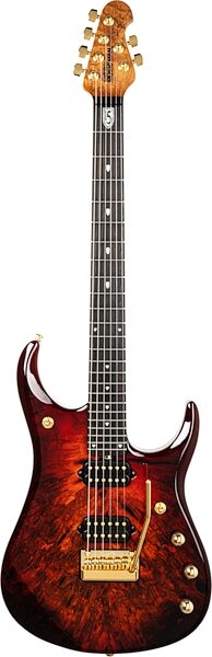Ernie Ball Music Man JP15 BFR Electric Guitar (with Case), Solar Flare, Action Position Back