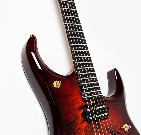 Ernie Ball Music Man JP15 BFR Electric Guitar (with Case), Solar Flare, Action Position Back