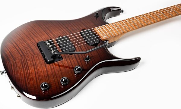 Ernie Ball Music Man John Petrucci JP15 Electric Guitar (with Case), Amber Waves Flame, Action Position Back