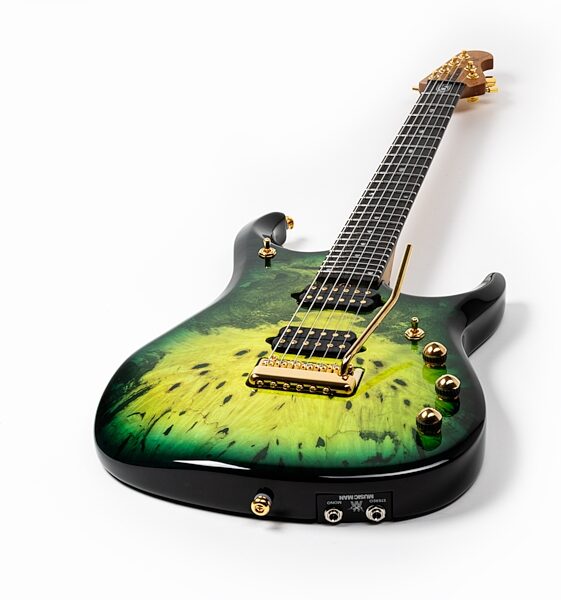 Ernie Ball Music Man JP15 BFR Electric Guitar (with Case), Toxic Sludge, Action Position Back