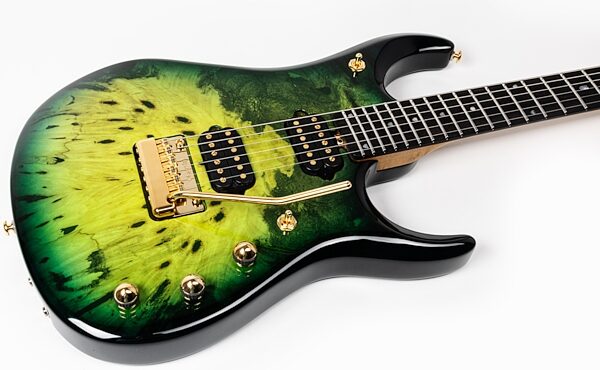 Ernie Ball Music Man JP15 BFR Electric Guitar (with Case), Toxic Sludge, Action Position Back