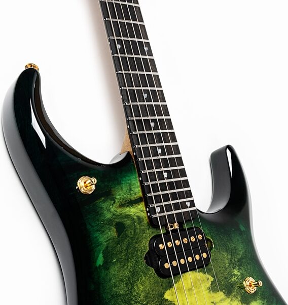 Ernie Ball Music Man JP15 BFR Electric Guitar (with Case), Toxic Sludge, Action Position Back