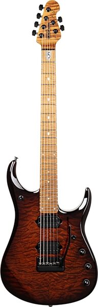 Ernie Ball Music Man John Petrucci JP15 Electric Guitar (with Case), Amber Waves Quilt, Action Position Back