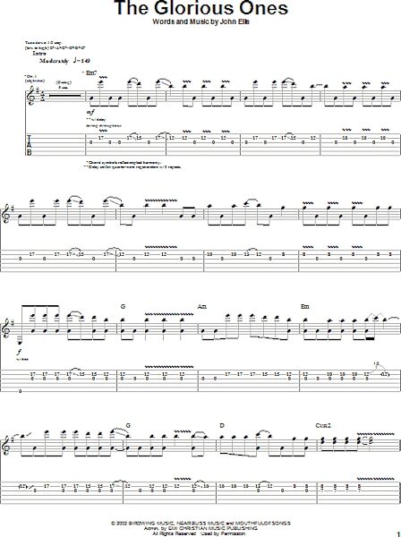 The Glorious Ones - Guitar TAB, New, Main