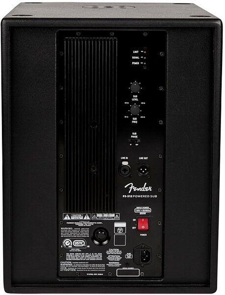 Fender Audio PS-512 Powered Subwoofer (500 Watts), Rear