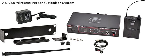 Galaxy Audio AS-950 Any Spot Wireless In-Ear Monitor System, Package Contents
