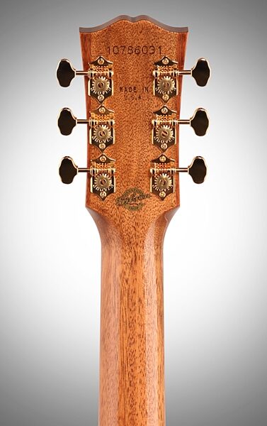 Gibson Limited Edition J-45 Genuine Mahogany Acoustic-Electric Guitar (with Case), Headstock Straight Back