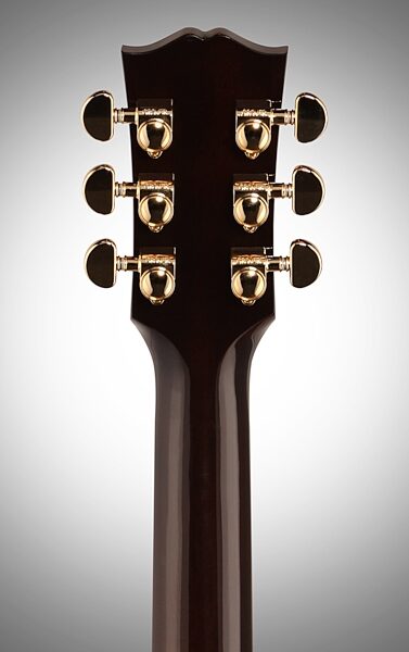 Gibson 2016 J-45 Custom Rosewood Acoustic-Electric Guitar (with Case), Headstock Straight Back