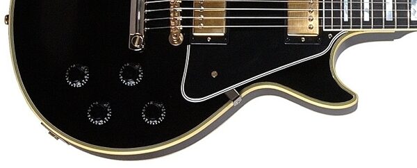 Gibson Historic VOS 1957 Les Paul Custom 2PU Electric Guitar (with Case), Volume Knob Closeup