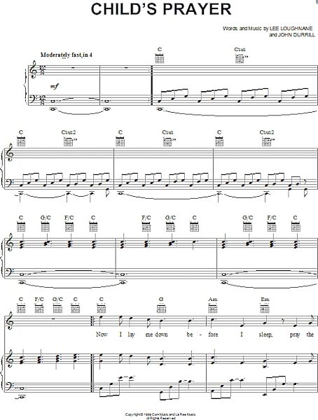Child's Prayer - Piano/Vocal/Guitar, New, Main
