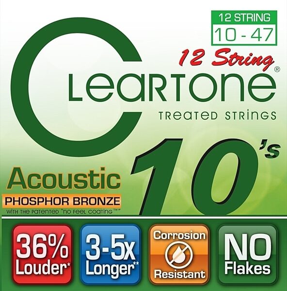 Cleartone 12-String Acoustic Guitar Strings, 10-47