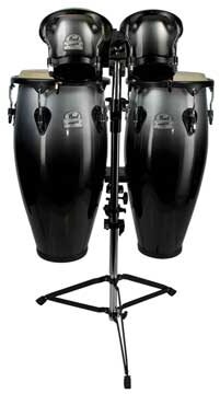 Pearl Primero Conga and Bongo Drums Set, Carbon Vapor