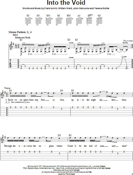 Into The Void - Easy Guitar with TAB, New, Main