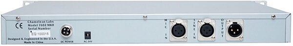 Chameleon Labs 7602 MkII Microphone Preamp and EQ with Power Supply, Back