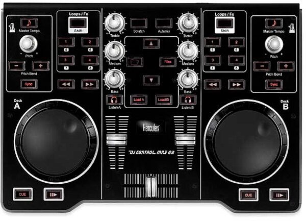 Hercules DJ Control MP3 e2 USB DJ Controller, Top
