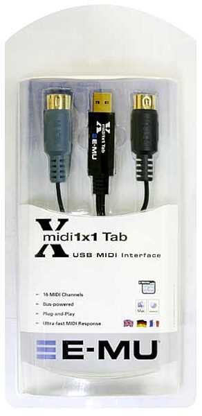 E-MU XMIDI 1x1 TAB USB MIDI Interface, Package