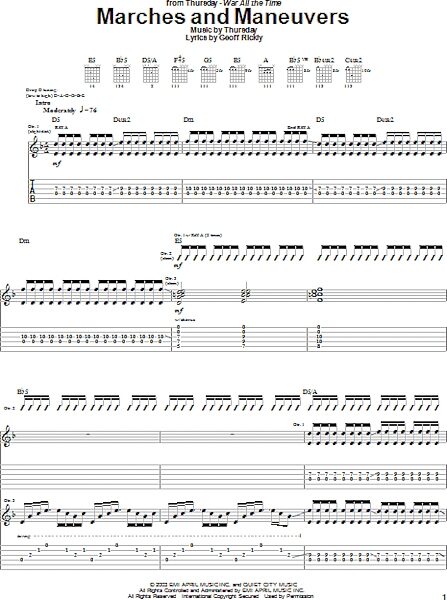 Marches And Maneuvers - Guitar TAB, New, Main