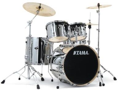 Tama SX52KS Superstar SX 5-Piece Drum Shell Kit, Mirror Chrome
