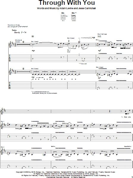 Through With You - Guitar TAB, New, Main