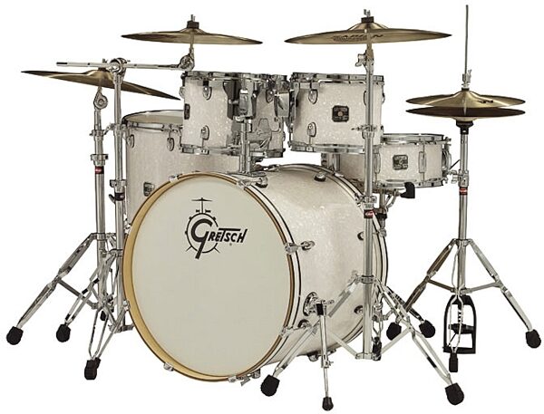 Gretsch BRTE8256 Catalina Birch 5-Piece Drum Shell Kit, White Pearl