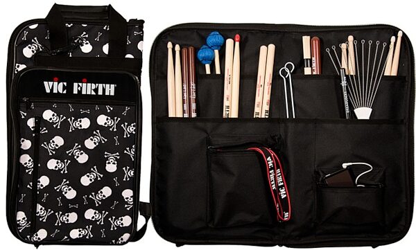 Vic Firth Deluxe Patterned Drumstick Bag, Skulls