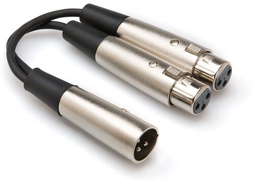 Hosa YXF Dual XLR Female to XLR Male Y Cable, 6 inch, YXF-119, Main