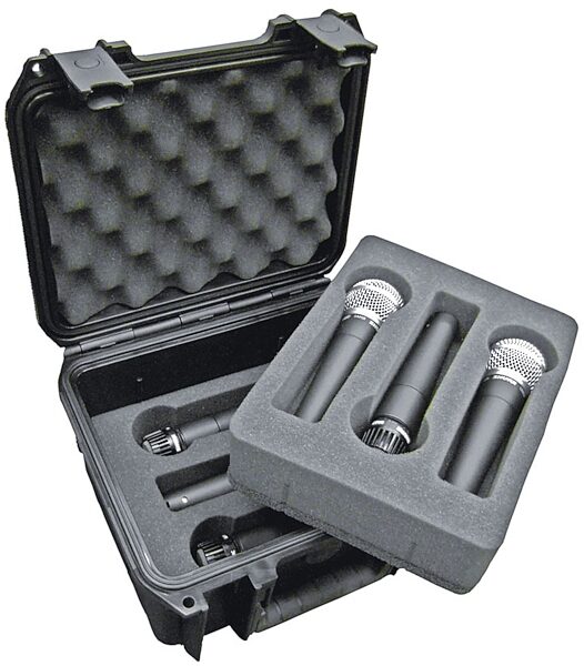 SKB 3i Waterproof Series Microphone Case, Fits 6 Microphones, 3I-0907-MC6, Open